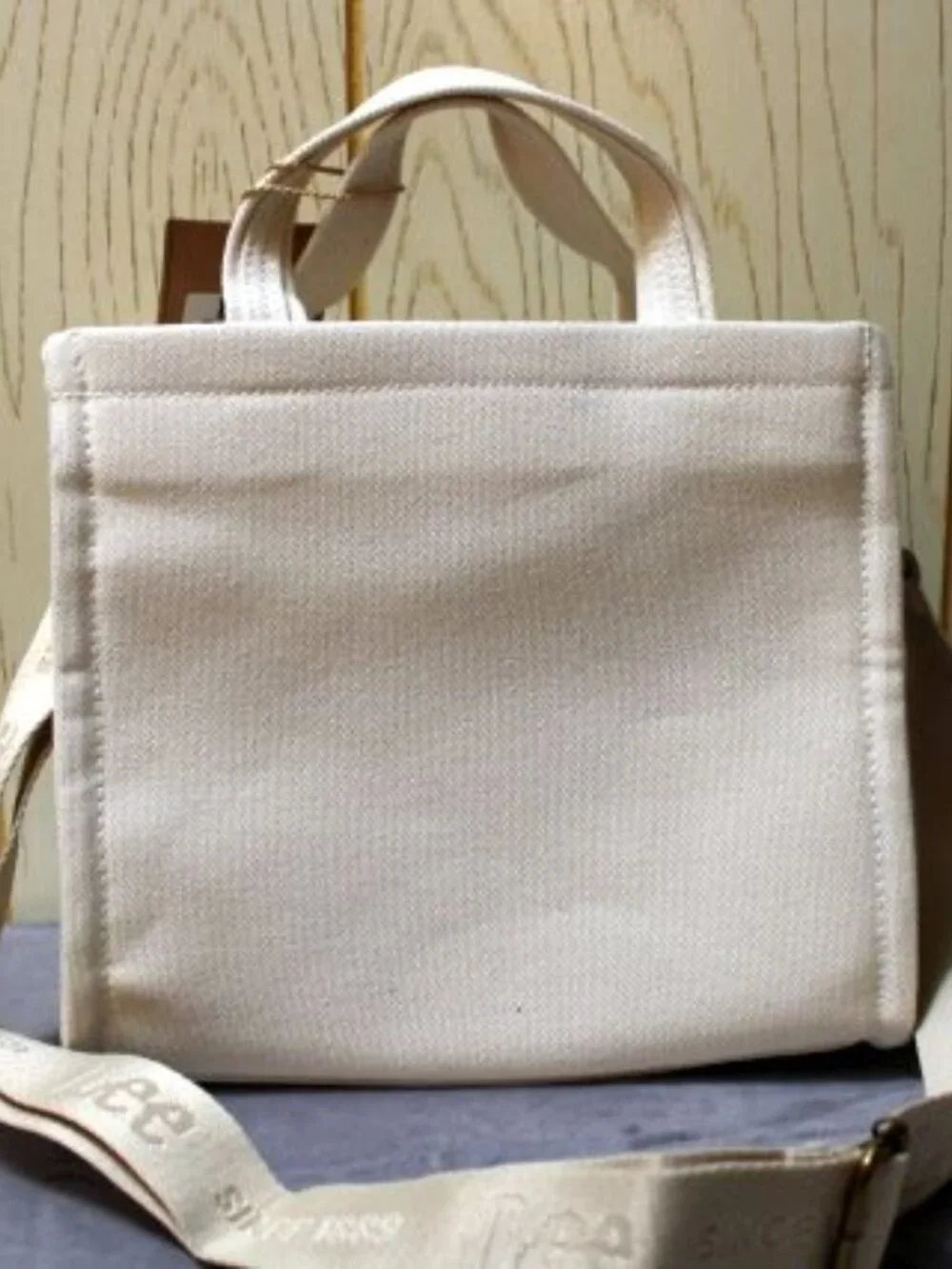 Lee Women's Canvas Cargo Pocket Tote Bag - Tan Color - NWT